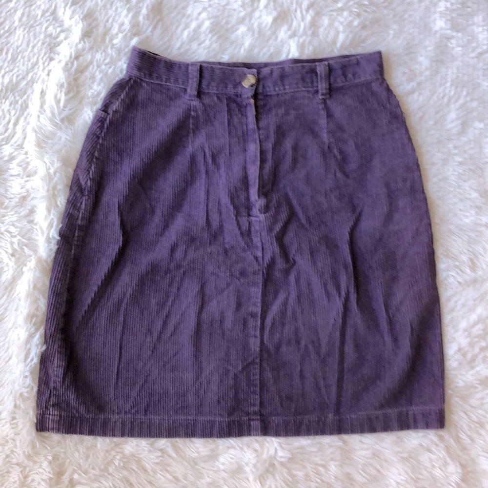 Vintage Purple Corduroy Skirt